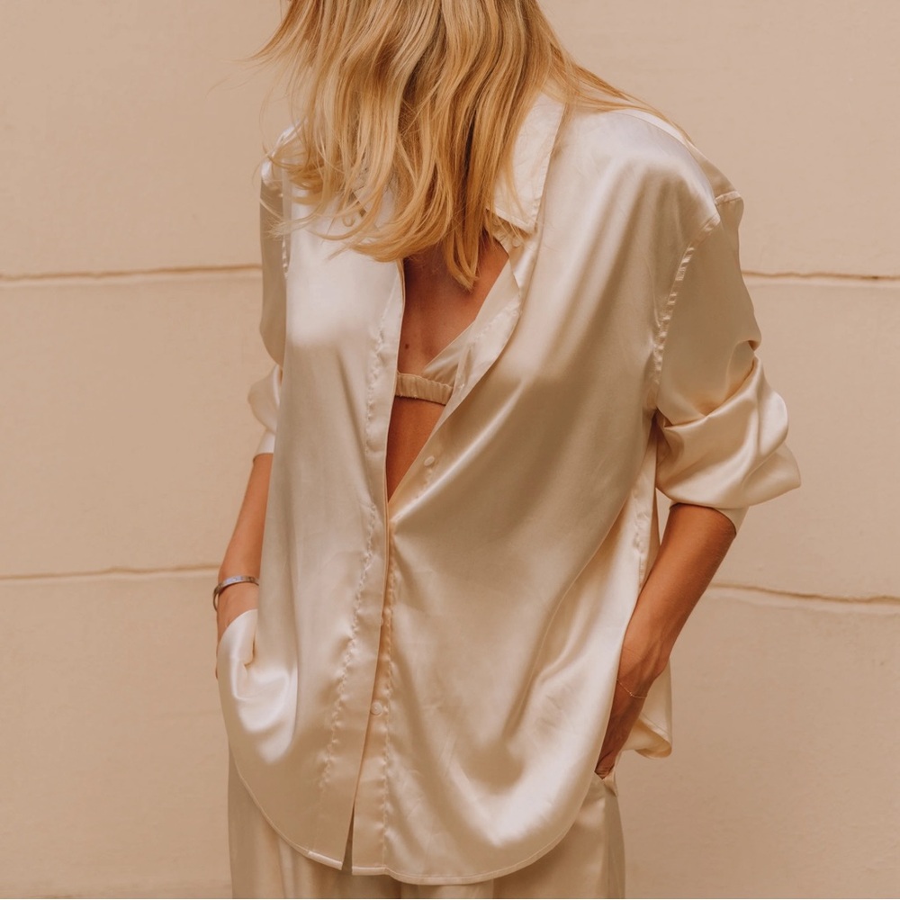 Daily Drills Champagne Silk Top